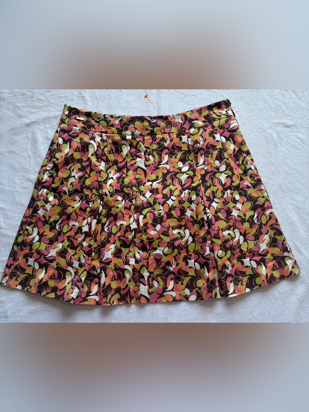Liz Golf Floral Pleated Skater Skirt in Pink, Yellow & Brown SZ 12P, deportes - Picture 2 of 16